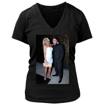 Jennifer Ellison Women's Deep V-Neck TShirt