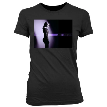 Jennifer Lopez Women's Junior Cut Crewneck T-Shirt