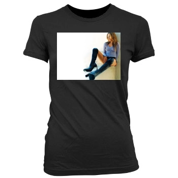 Jennifer Lopez Women's Junior Cut Crewneck T-Shirt