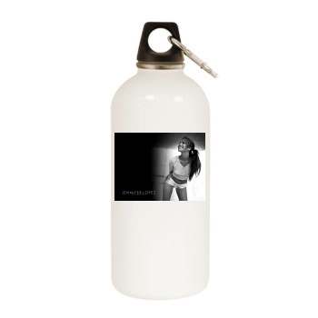 Jennifer Lopez White Water Bottle With Carabiner