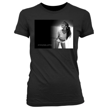 Jennifer Lopez Women's Junior Cut Crewneck T-Shirt