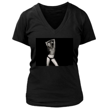 Jennifer Lopez Women's Deep V-Neck TShirt