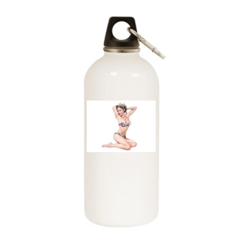 Jennifer Lopez White Water Bottle With Carabiner