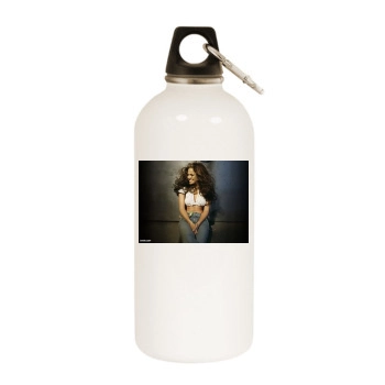 Jennifer Lopez White Water Bottle With Carabiner