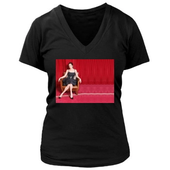 Jennifer Lopez Women's Deep V-Neck TShirt