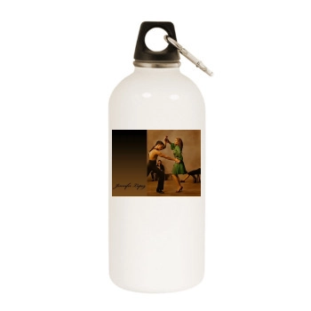 Jennifer Lopez White Water Bottle With Carabiner