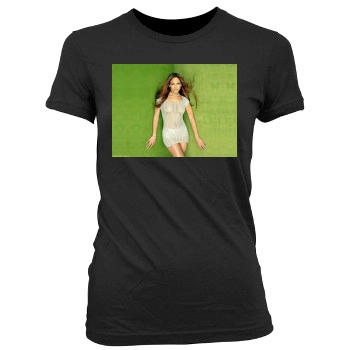 Jennifer Lopez Women's Junior Cut Crewneck T-Shirt