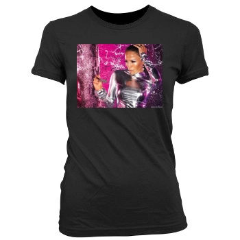 Jennifer Lopez Women's Junior Cut Crewneck T-Shirt