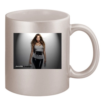 Jennifer Lopez 11oz Metallic Silver Mug