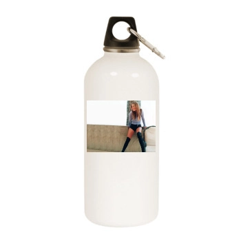 Jennifer Lopez White Water Bottle With Carabiner