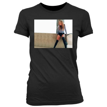 Jennifer Lopez Women's Junior Cut Crewneck T-Shirt