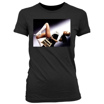 Jennifer Lopez Women's Junior Cut Crewneck T-Shirt