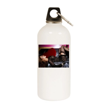 Jennifer Lopez White Water Bottle With Carabiner