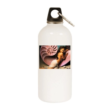 Jennifer Lopez White Water Bottle With Carabiner