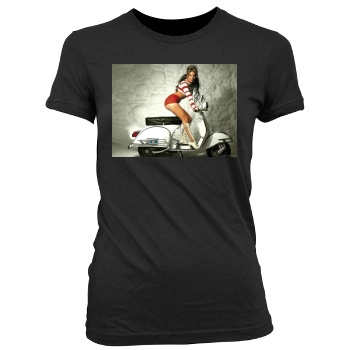 Jennifer Lopez Women's Junior Cut Crewneck T-Shirt