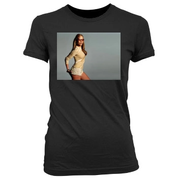 Jennifer Lopez Women's Junior Cut Crewneck T-Shirt