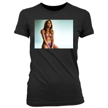 Jennifer Lopez Women's Junior Cut Crewneck T-Shirt