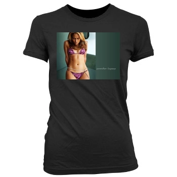 Jennifer Lopez Women's Junior Cut Crewneck T-Shirt