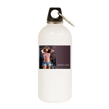 Jennifer Lopez White Water Bottle With Carabiner