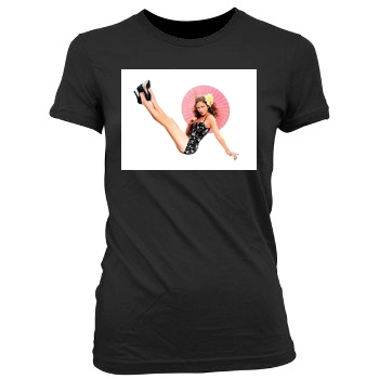 Jennifer Lopez Women's Junior Cut Crewneck T-Shirt