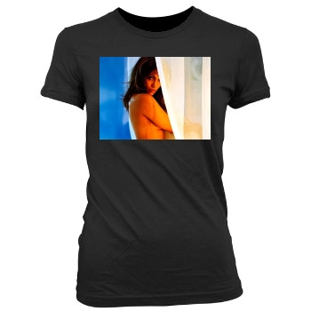 Jennifer Lopez Women's Junior Cut Crewneck T-Shirt