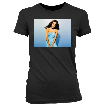 Jennifer Lopez Women's Junior Cut Crewneck T-Shirt