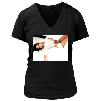 Jennifer Lopez Women's Deep V-Neck TShirt