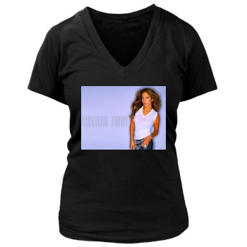 Jennifer Lopez Women's Deep V-Neck TShirt