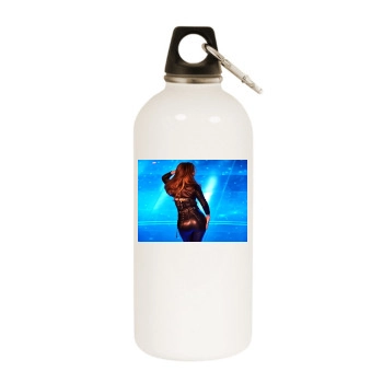 Jennifer Lopez White Water Bottle With Carabiner