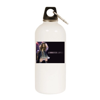 Jennifer Lopez White Water Bottle With Carabiner