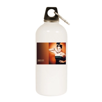 Jennifer Lopez White Water Bottle With Carabiner