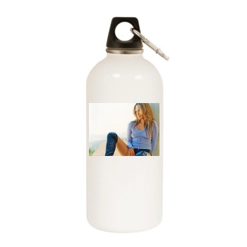 Jennifer Lopez White Water Bottle With Carabiner