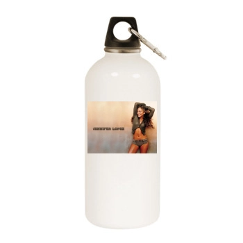 Jennifer Lopez White Water Bottle With Carabiner