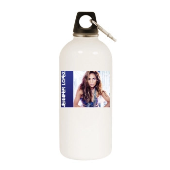 Jennifer Lopez White Water Bottle With Carabiner