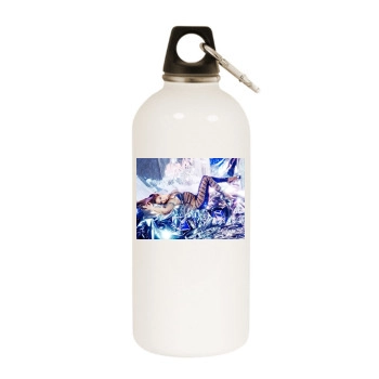 Jennifer Lopez White Water Bottle With Carabiner