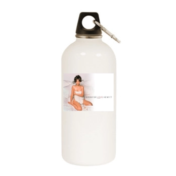 Jennifer Love Hewitt White Water Bottle With Carabiner