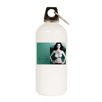 Jennifer Love Hewitt White Water Bottle With Carabiner