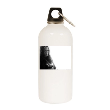 Jennifer Love Hewitt White Water Bottle With Carabiner