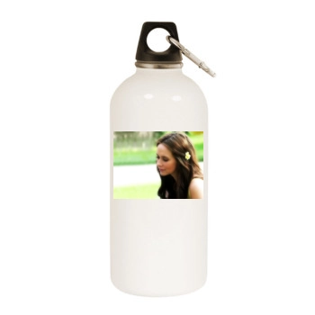 Jennifer Love Hewitt White Water Bottle With Carabiner