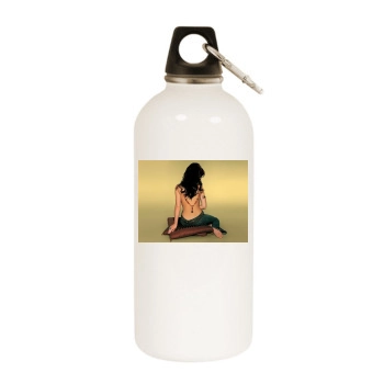 Jennifer Love Hewitt White Water Bottle With Carabiner