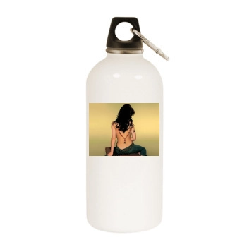 Jennifer Love Hewitt White Water Bottle With Carabiner