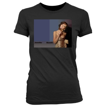 Jennifer Love Hewitt Women's Junior Cut Crewneck T-Shirt