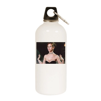 Jennifer Love Hewitt White Water Bottle With Carabiner