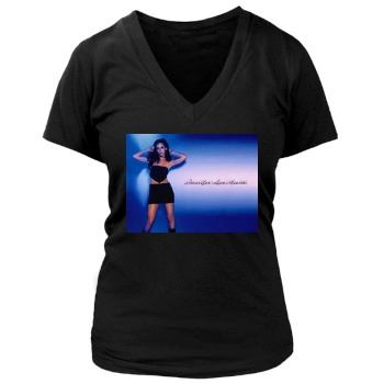 Jennifer Love Hewitt Women's Deep V-Neck TShirt