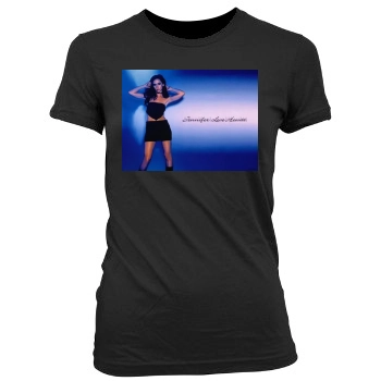 Jennifer Love Hewitt Women's Junior Cut Crewneck T-Shirt