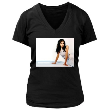 Jennifer Love Hewitt Women's Deep V-Neck TShirt