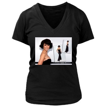 Jennifer Love Hewitt Women's Deep V-Neck TShirt