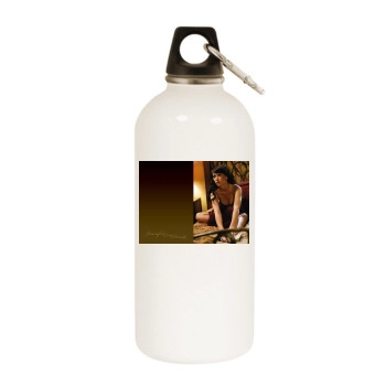 Jennifer Love Hewitt White Water Bottle With Carabiner