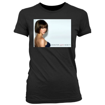 Jennifer Love Hewitt Women's Junior Cut Crewneck T-Shirt