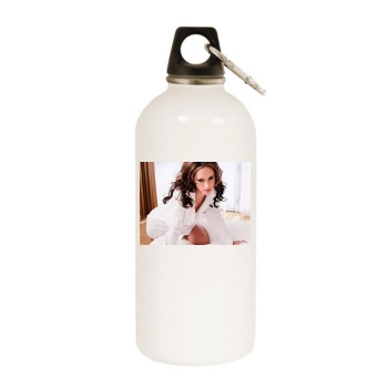 Jennifer Love Hewitt White Water Bottle With Carabiner